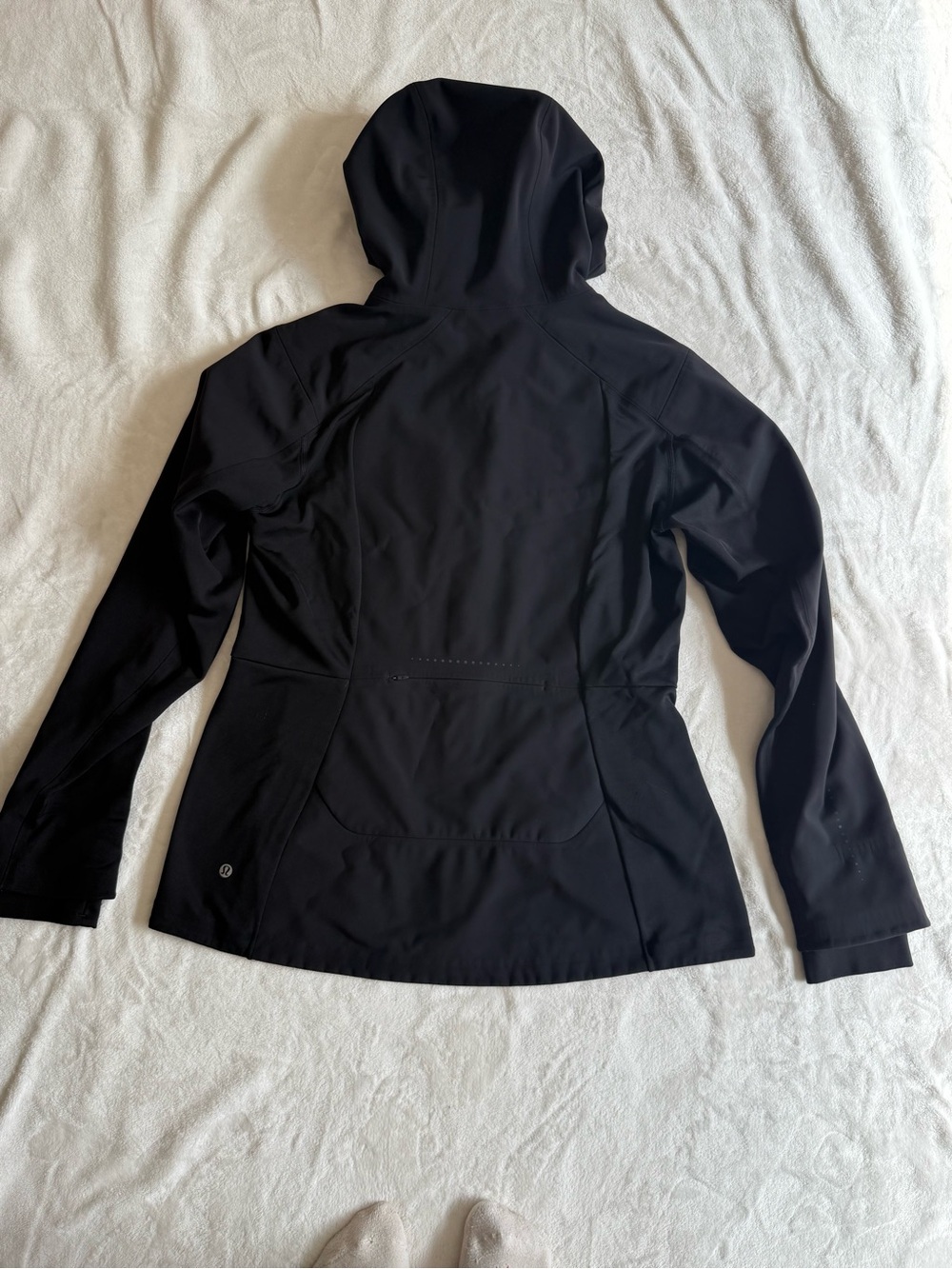 Lululemon Cross Chill Lightweight Run Jacket *Emboss Black Hooded Jacket Size 14 - Picture 9 of 9